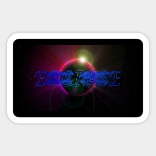 Sun and Moon Eclipse - Blue 1 Sticker